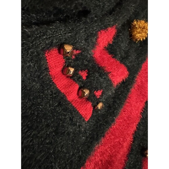 Blizzard Bay Vintage Christmas Ugly Knit Open Cardigan Sweater Size Small Pocket - Picture 4 of 6